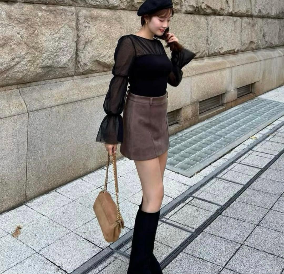 Her lip to For her Tulle Sleeve Knit Top - メルカリ