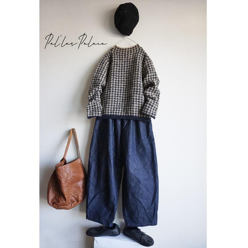 パラスパレス ウールアルパカ 千鳥格子ニット - メルカリ