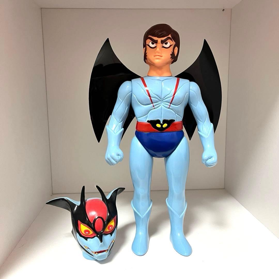 美品 メディコム トイ デビルマン レトロデザイン版 マスク取れ ソフビ