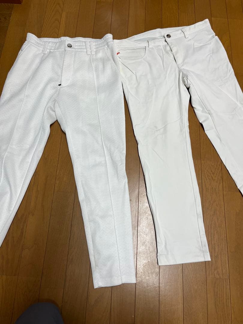 MARK & LONA ホワイトパンツ スリムフィット 2着セット