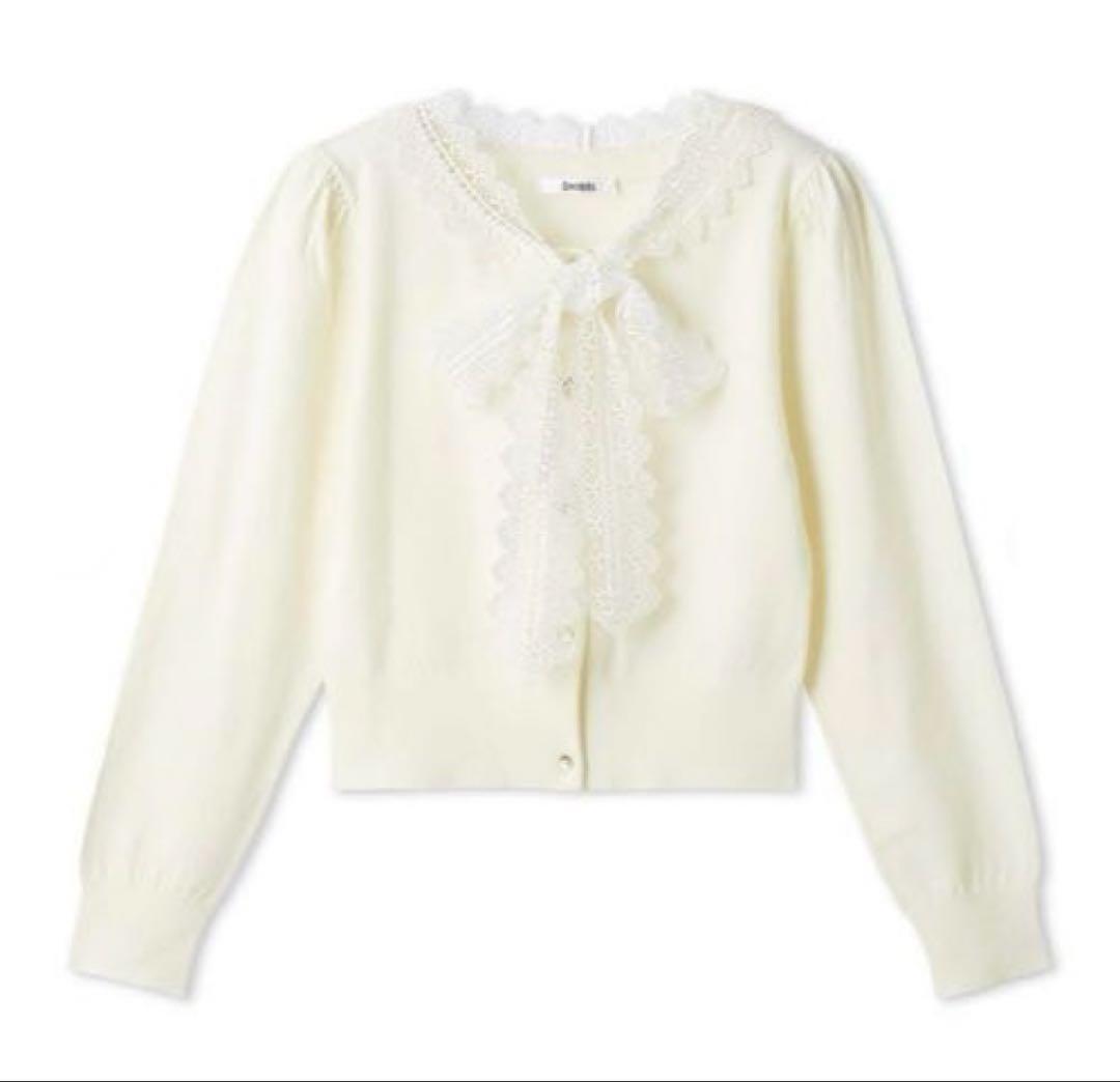 スナイデル レースボウタイカーディガン ウサギオンライン限定 白