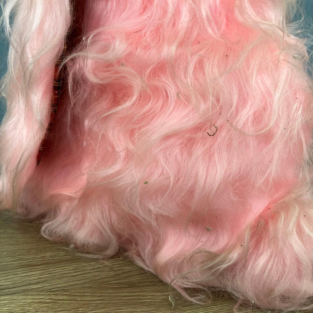 昭和レトロ エクスラン プードル ぬいぐるみ ピンク タグ付き 当時物