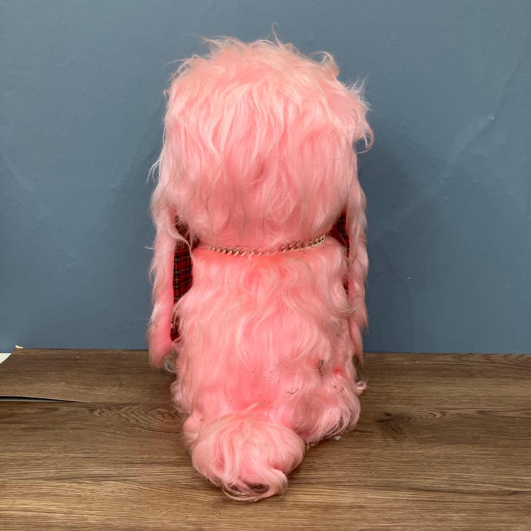 昭和レトロ エクスラン プードル ぬいぐるみ ピンク タグ付き 当時物