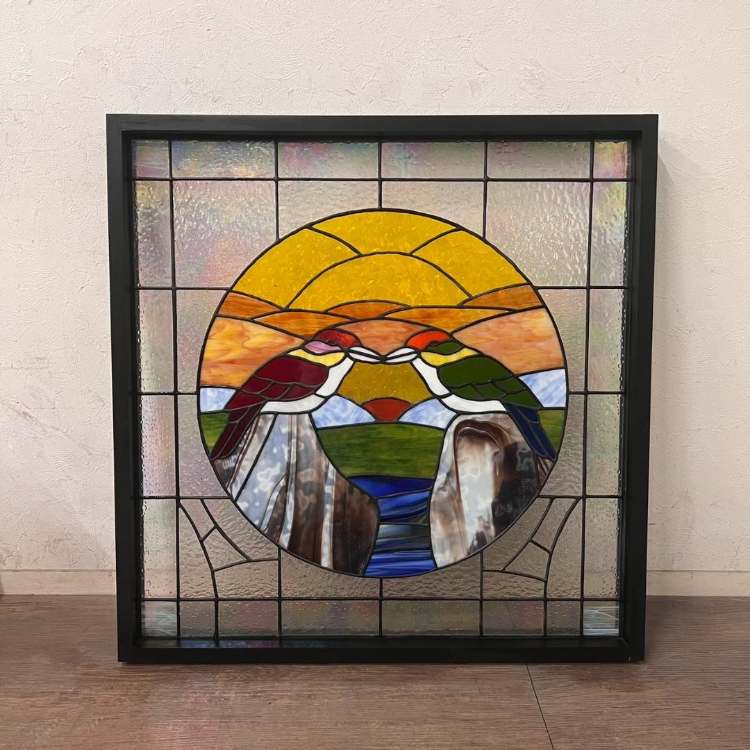 フォロー割　大型ヴィンテージ　ステンドグラス　アンティークパネル 82×83.5 楽天市場】ステンドグラス パネル アンティーク イギリス フランス