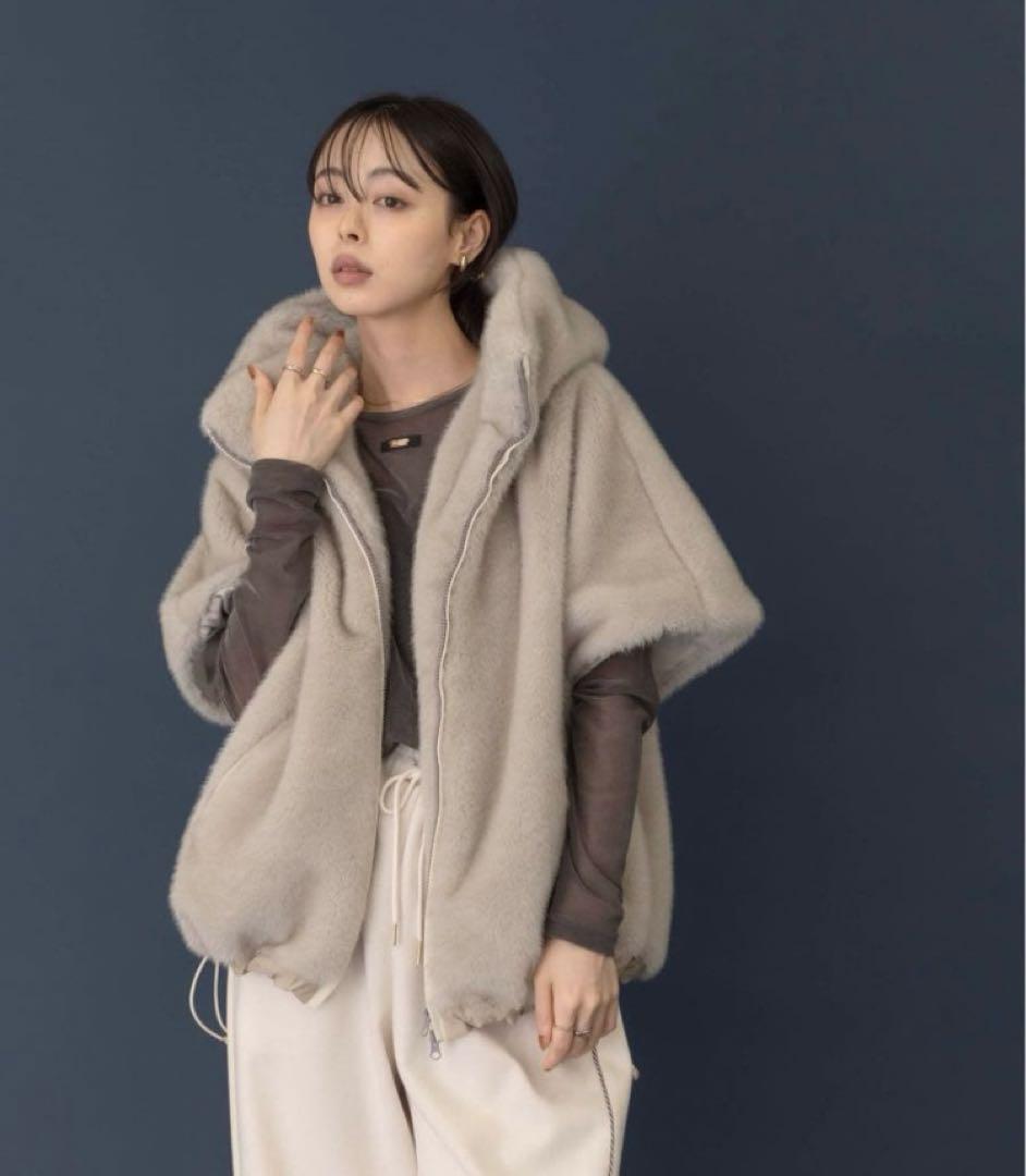 Eimee Law ミンクファーフーディドロストベストコート 2025新作 - メルカリ