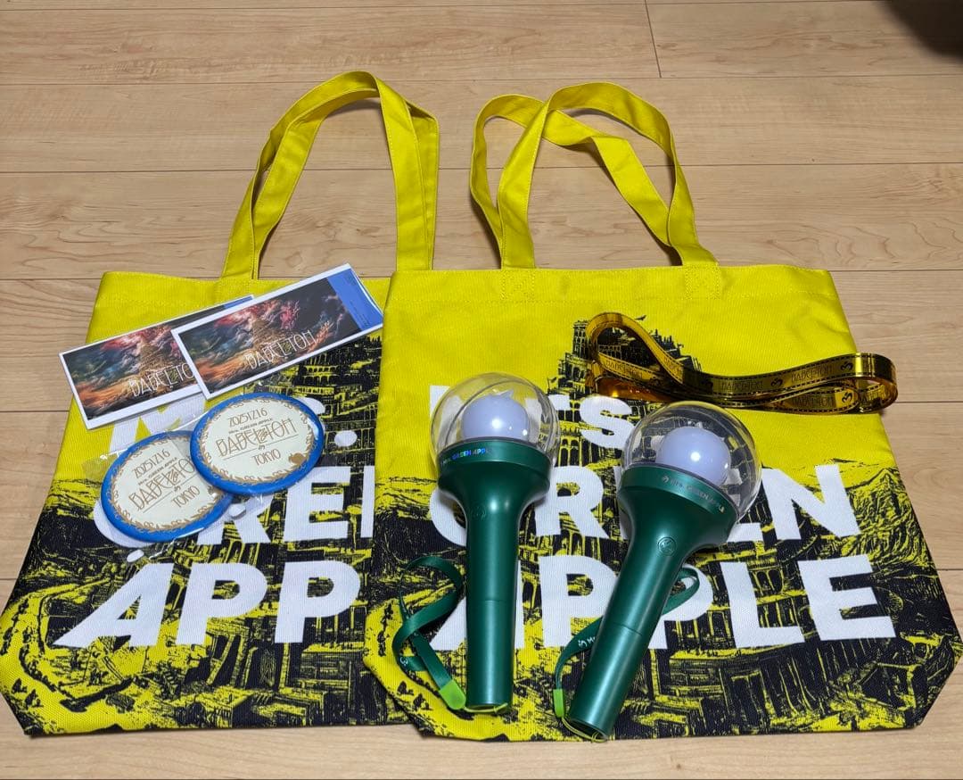 Mrs. GREEN APPLE ペンライト Ringo Jamシート特典 ≪Mrs. GREEN APPLE on “Harmony”≫Ringo Jamシート、およびSS指定席の