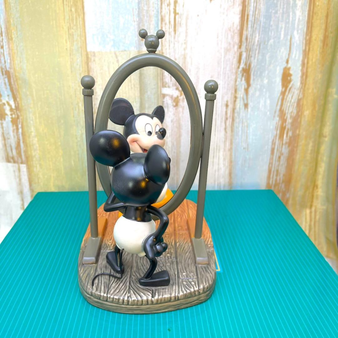 レア★WDCC ミッキーマウス ミッキー 鏡 かがみ 今と前 陶器製 フィギュア