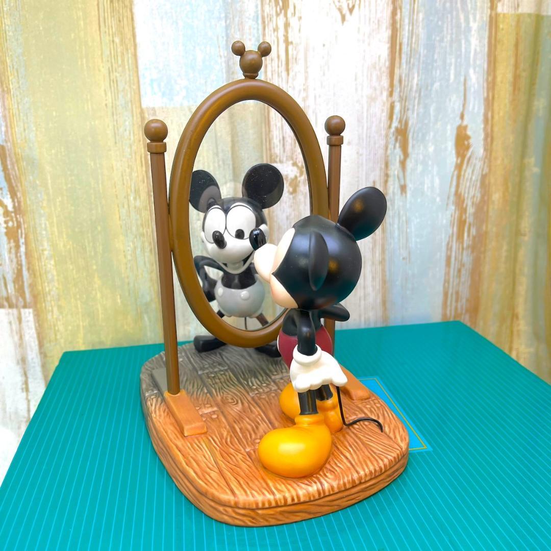 レア★WDCC ミッキーマウス ミッキー 鏡 かがみ 今と前 陶器製 フィギュア