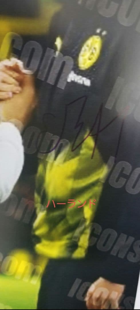 ICONS エムバペ ハーランド 直筆サイン フォトグラフ 写真 - メルカリ