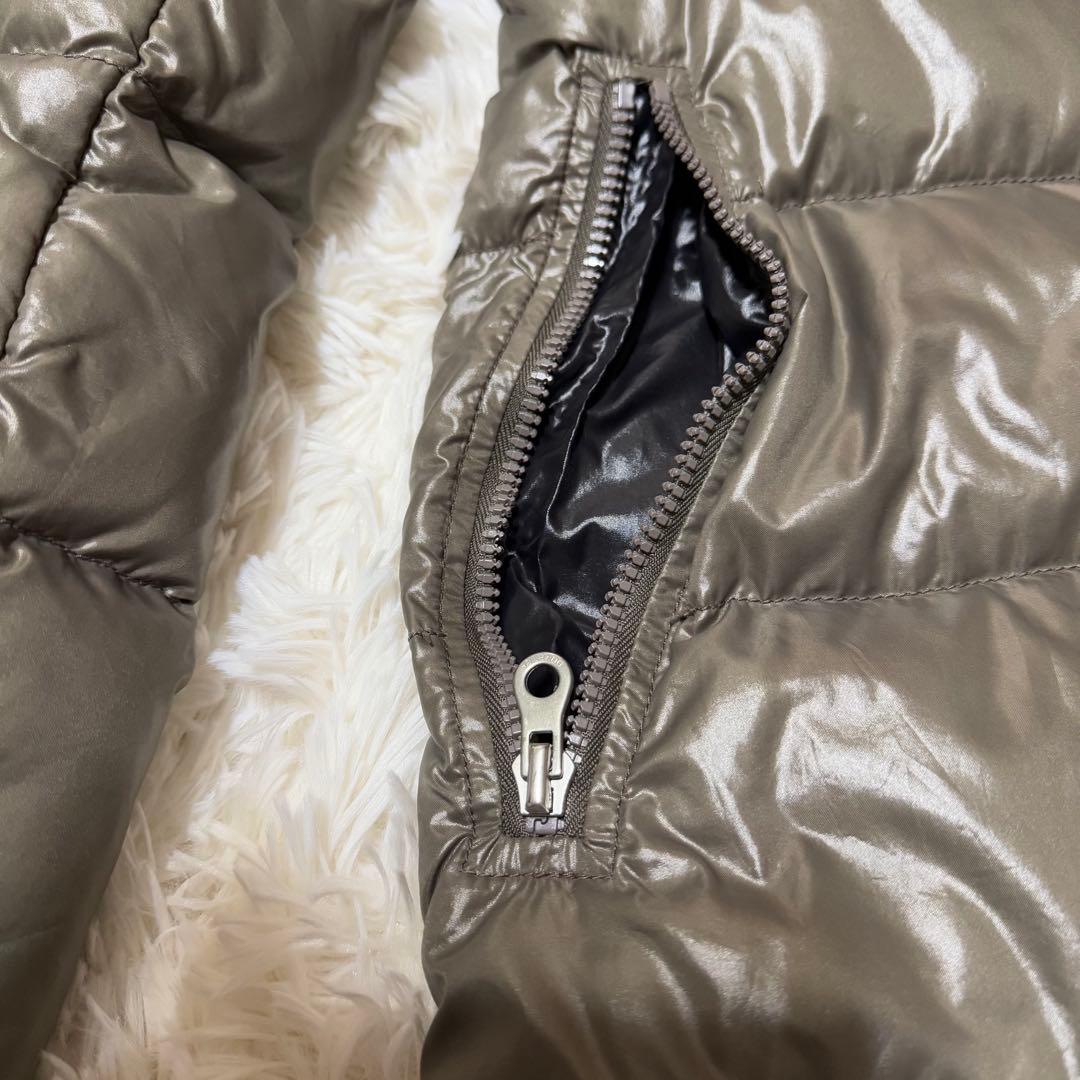 DUVETICA オリーブグリーン ロングコート ダウン リアルファー付き