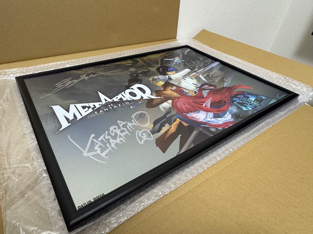 めるかりこ メタファー:リファンタジオ 直筆サイン入り A2メタルポスター