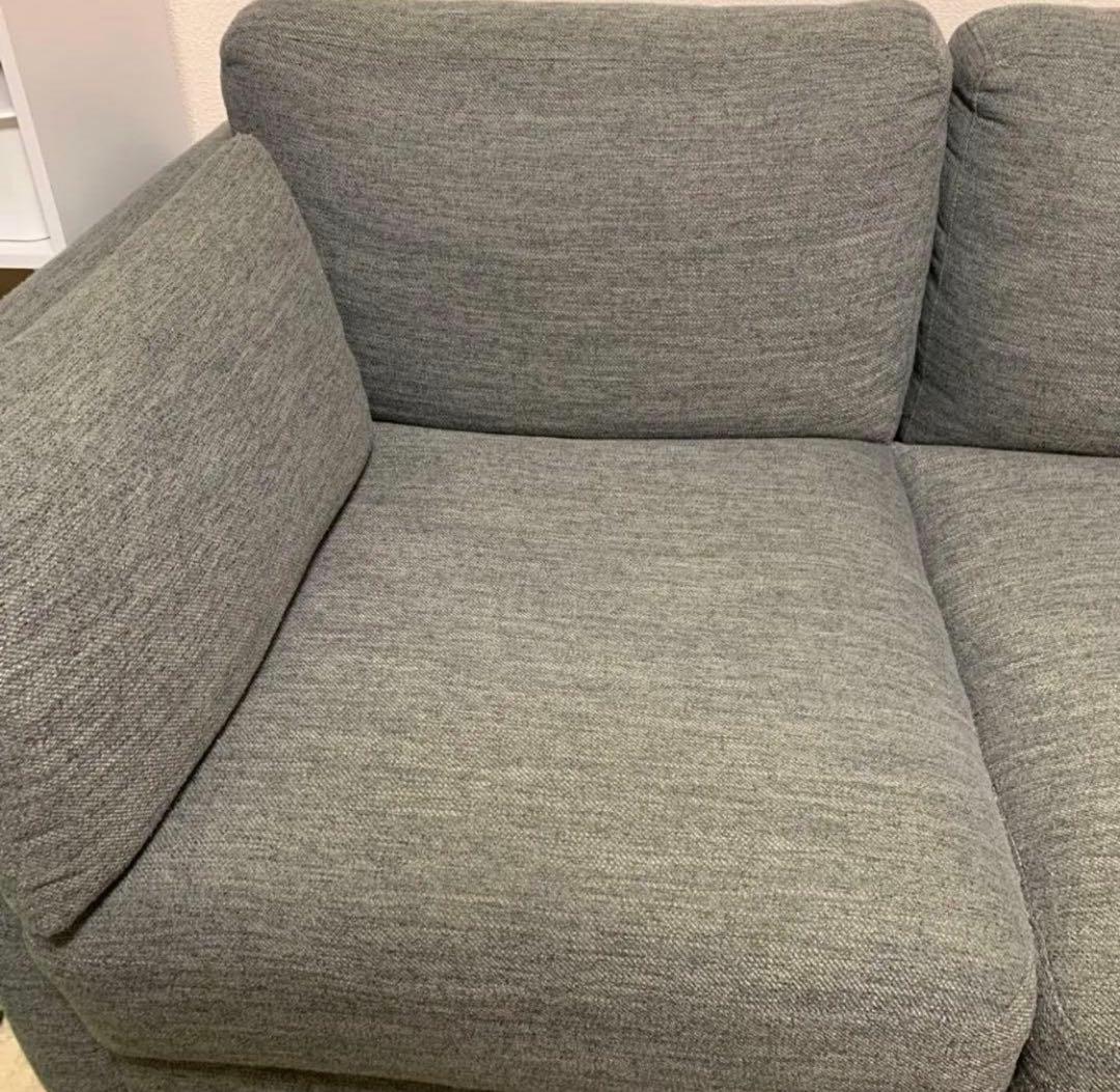 即売りたい】2人用布張りソファ(CA10 DR-GY)ニトリ 2人がけソファー