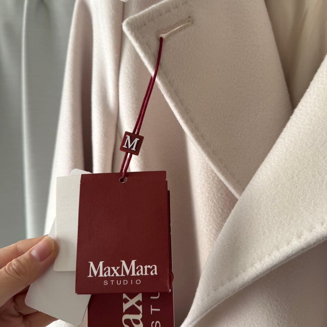 新品未使用タグ付】マックスマーラstudio現行QR付定番コートb