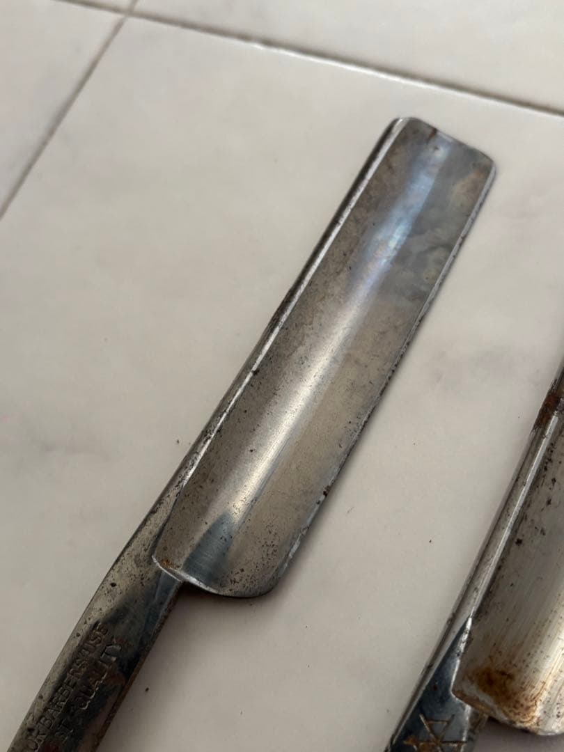 西洋カミソリ　カミソリ 理容道具 理容 塩澤 政明 8000 TRADEMARK