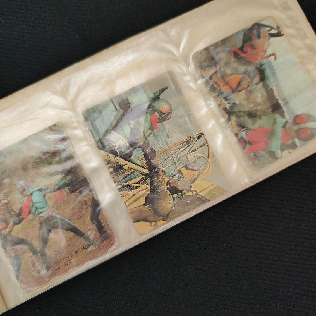 激レア!当時物!カルビー旧仮面ライダーカードアルバム＆14局ネット