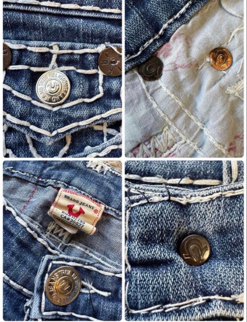 TRUE RELIGION デニムパンツ ブーツカット 太ステッチ W28 希少 - メルカリ