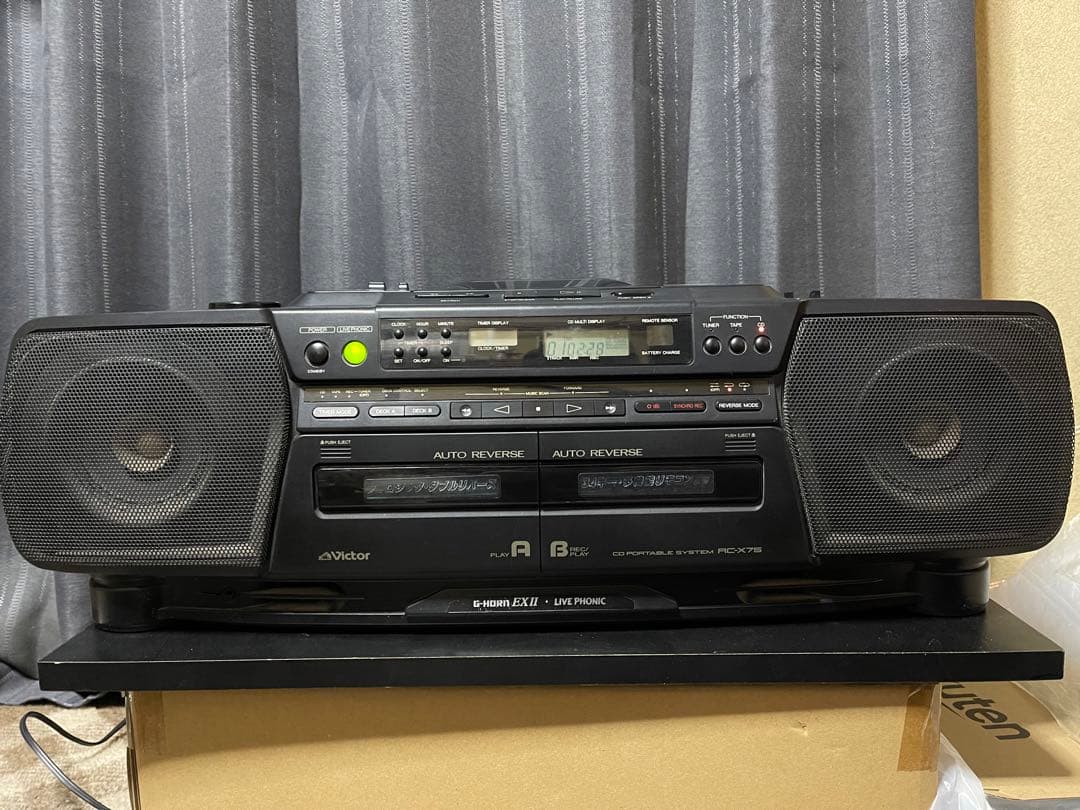 Victor CDラジカセ RC-X75 リモコン付き - メルカリ