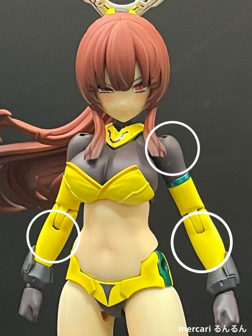 メガミデバイス　皇巫アマテラス日蝕　アメノウズメ 陽光カラー 塗装完成品