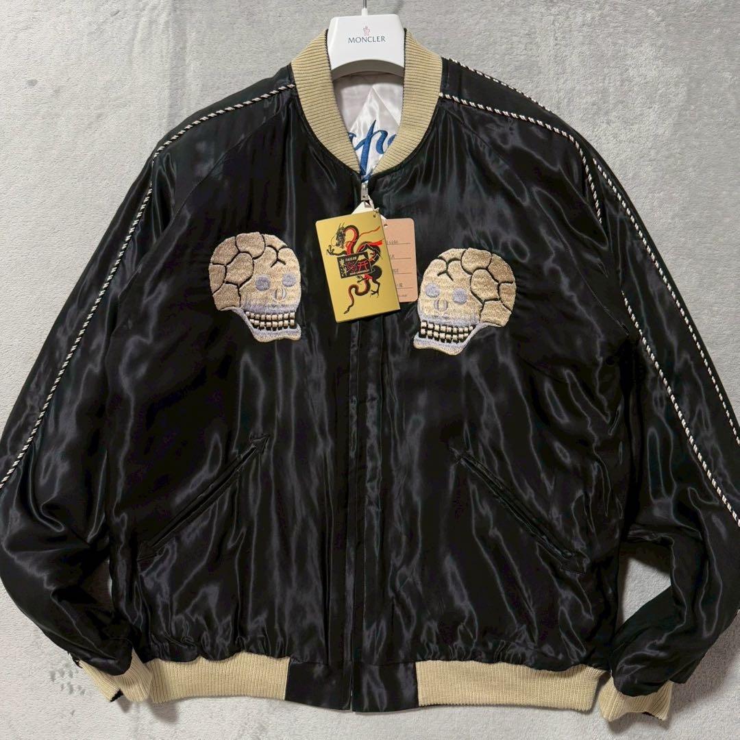 未使用タグ付き テーラー東洋 スカジャン 蛇髑髏 日本地図 XLサイズ 未使用タグ付き テーラー東洋 スカジャン 蛇髑髏 日本地図 XLサイズ