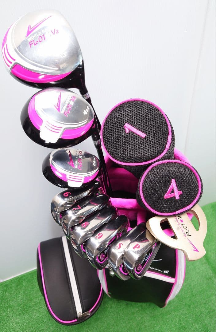 ワールドイーグル(WORLD EAGLE)FL-01 V2 10本セット【良品】 ワールドイーグル FL-01☆V2 レディース 13点（10本）クラブセット