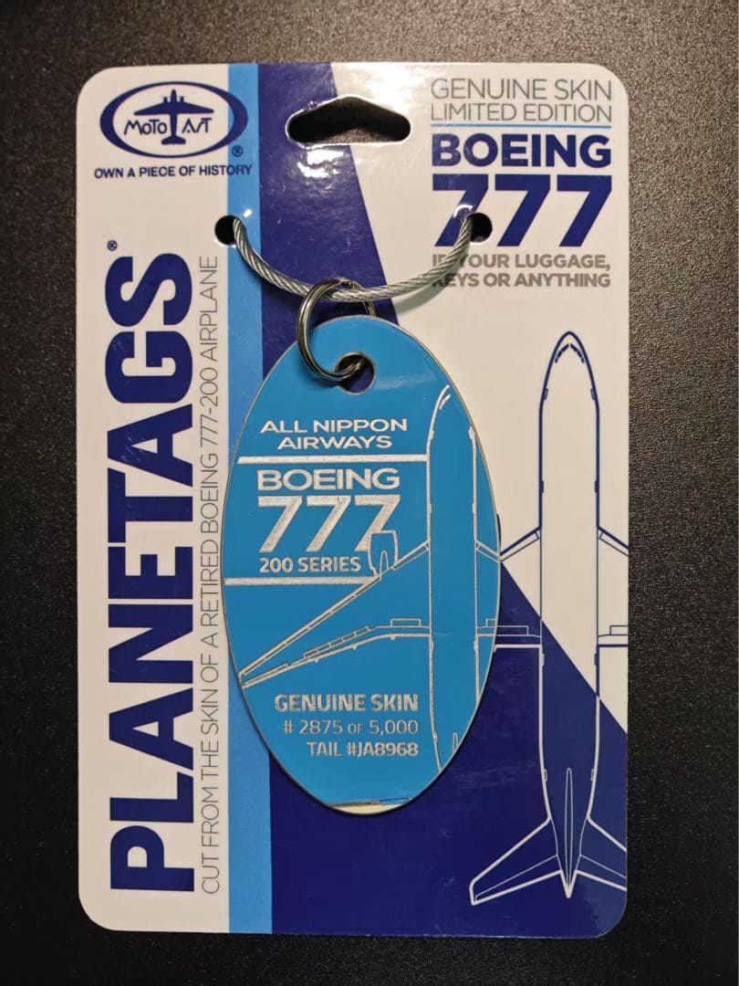 ANA Planetags B777-200 チョッピリコンビ Boeing 777-200 ANA - PLANETAG TAIL #JA8968 – MotoArt PlaneTags