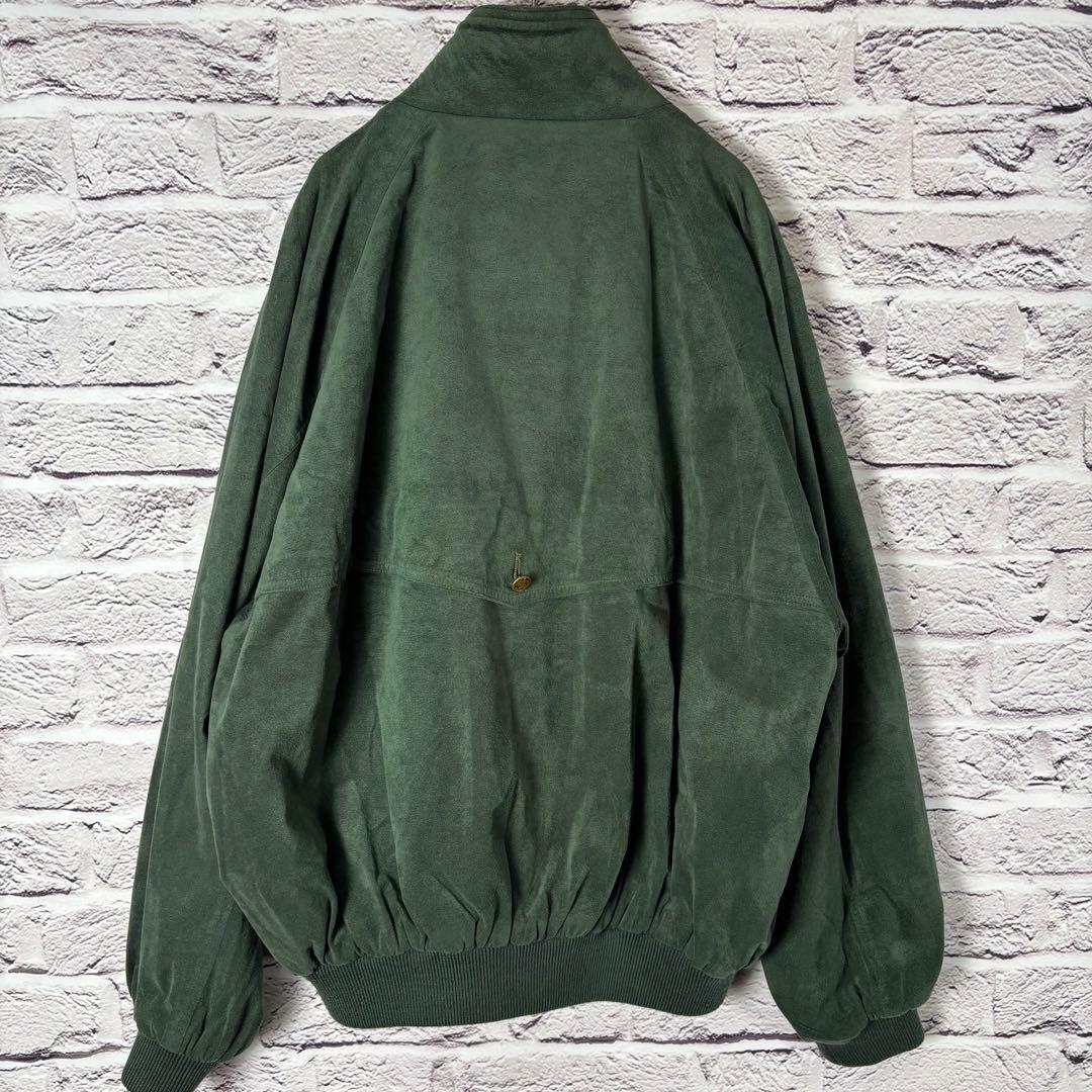 Vintage スウィングトップ スエード Lsize 裏地チェック 豪華ボタンの