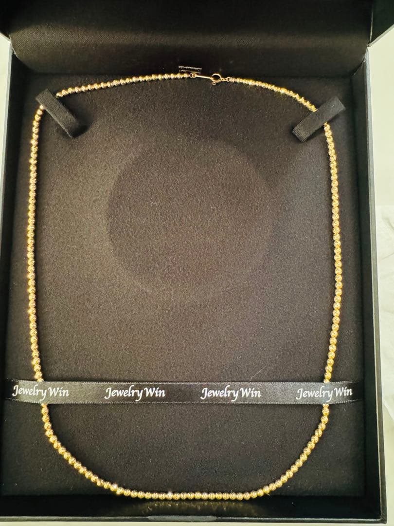 シャンデリアカットボール ネックレス K18 幅3mm 55cm(室内試着のみ