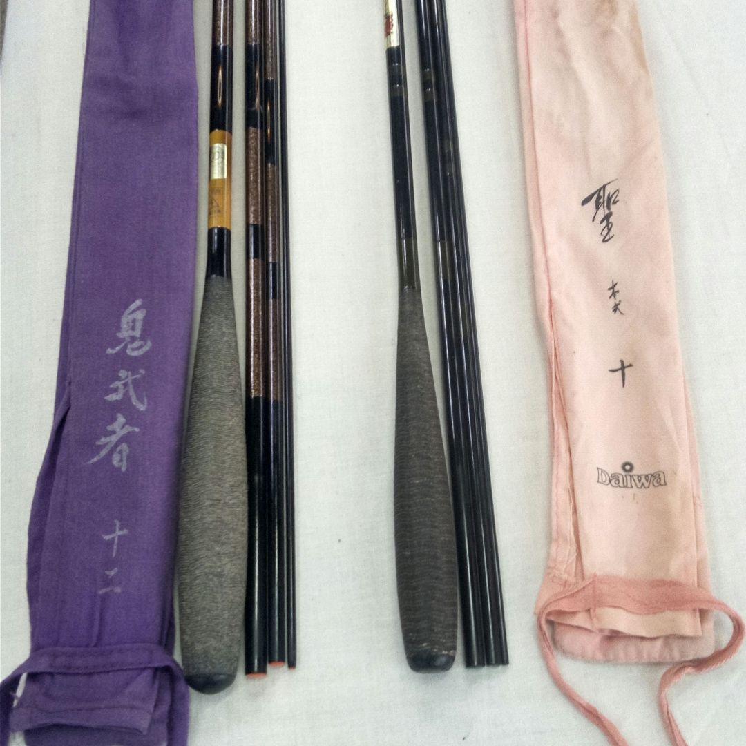 ダイワへら竿2本セット 鬼武者十二尺&聖本式十尺 良品ですが口栓無し