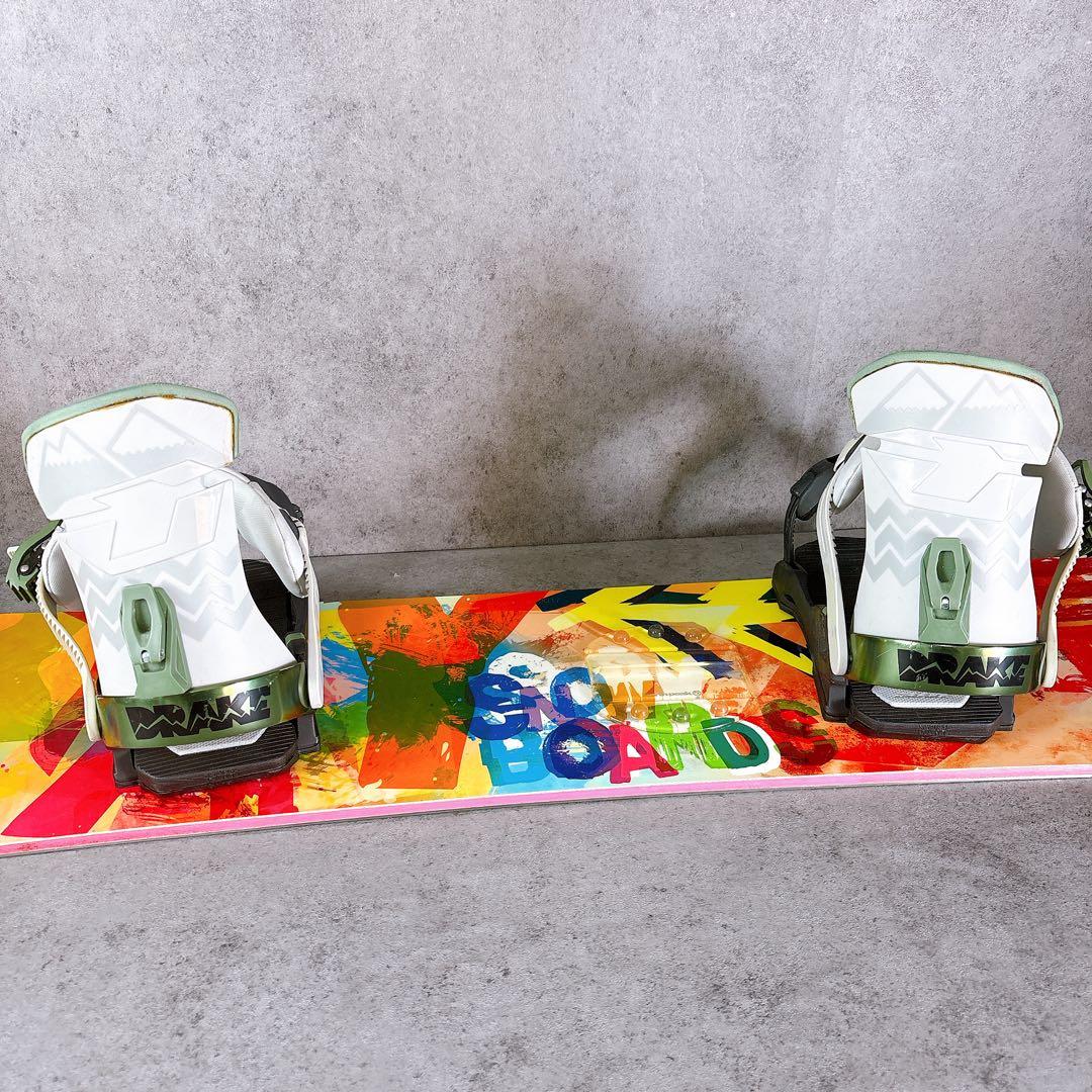 レディーススノーボード2点セット グレイ 139センチ×ドレイク バイン