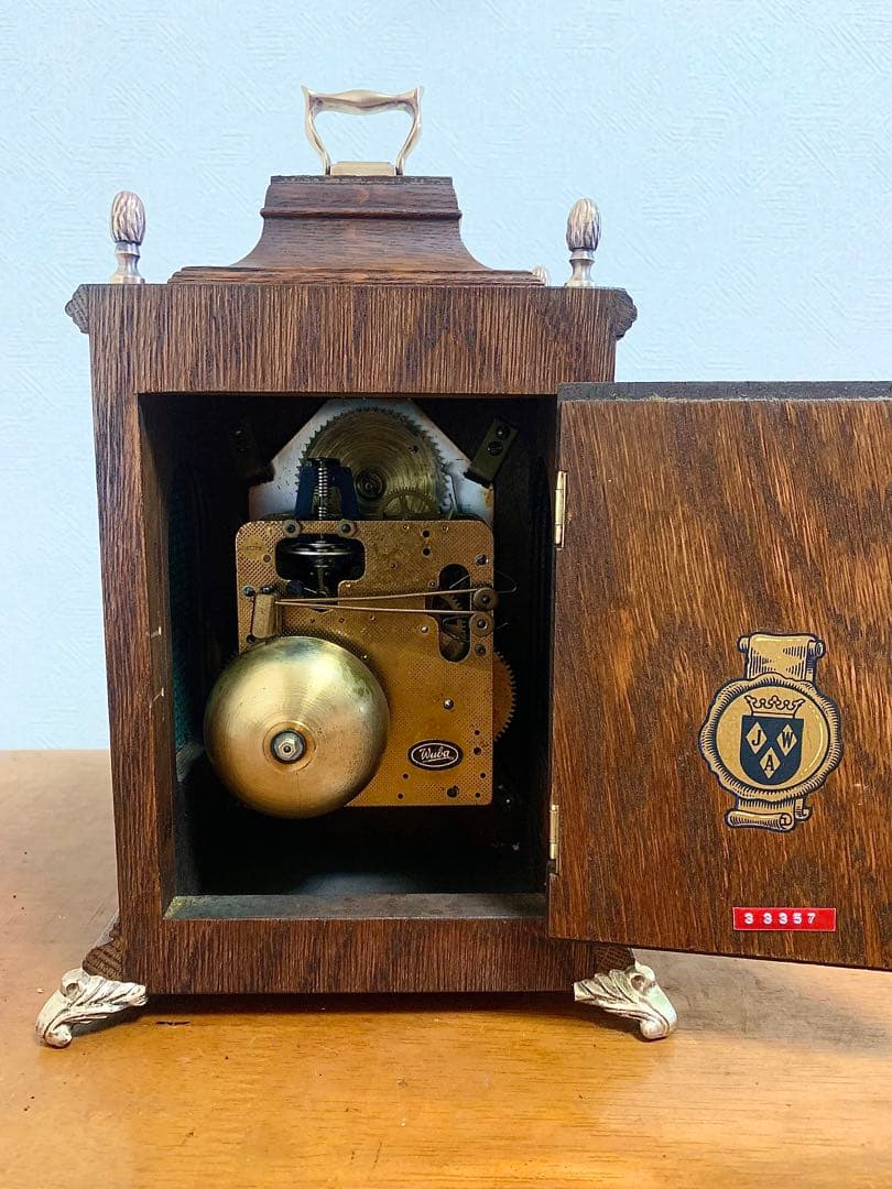 アンティーク WUBA Warmink 置時計 オランダ製 ムーンフェイズ