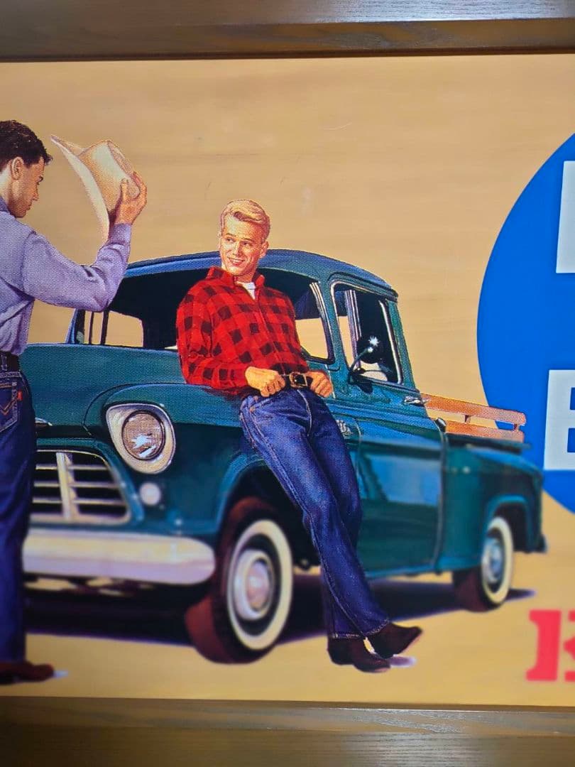 ☆EDWIN 非売品 木製看板 DENIM is EDWIN 販促用 ノベルティ