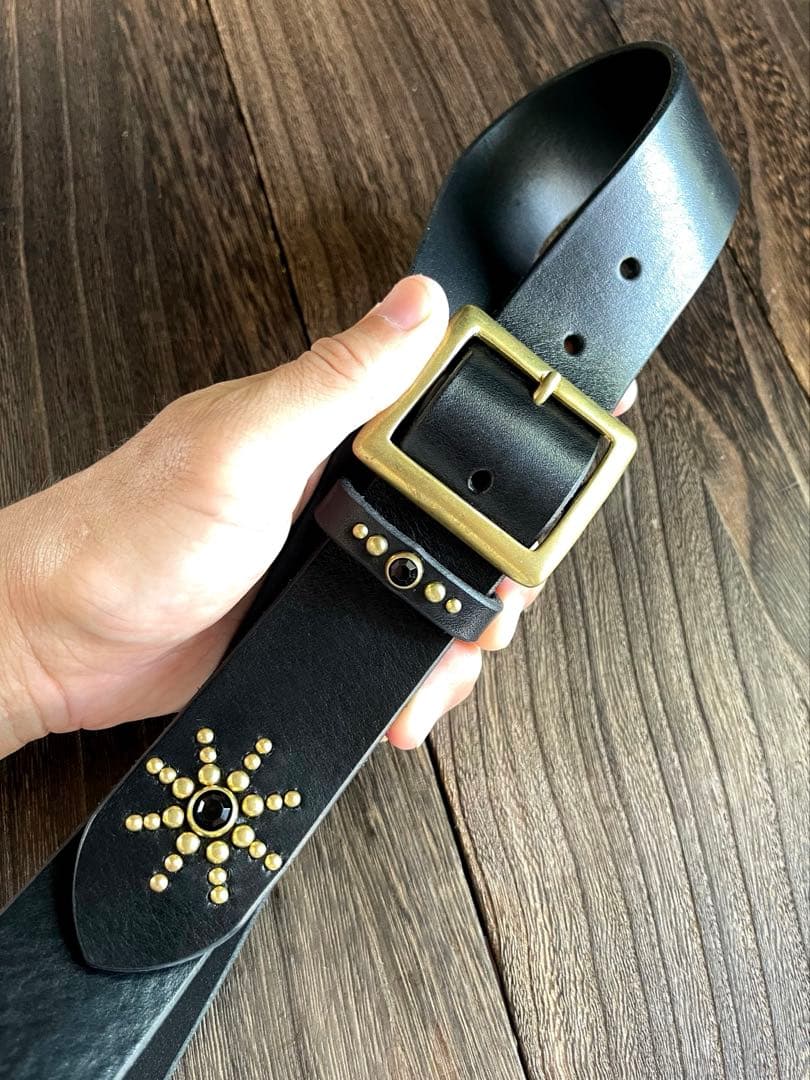 ディッキーズ874専用スタッズギャリソンベルト ミッスーリ真鍮HTC