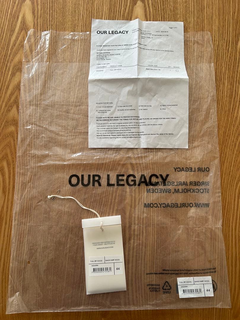 Our Lagacy 24aw モヘアフーディ /パーカー /44サイズ - メルカリ