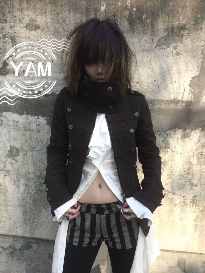 Imdelusion ナポレオンジャケット スリムライダースジャケット Y2K