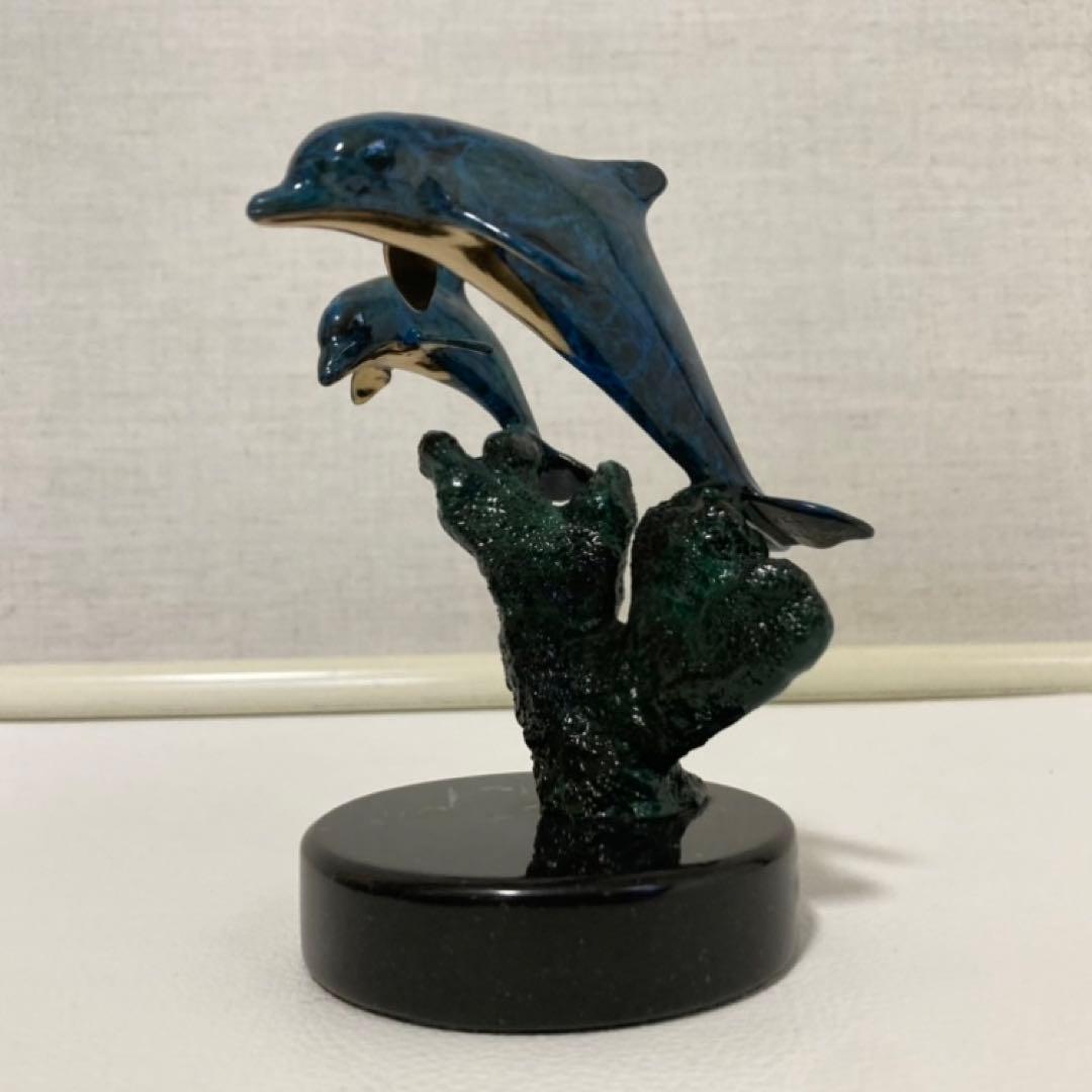 ラッセン ブロンズ像 オーナメント イルカ オブジェ レア 希少 置物