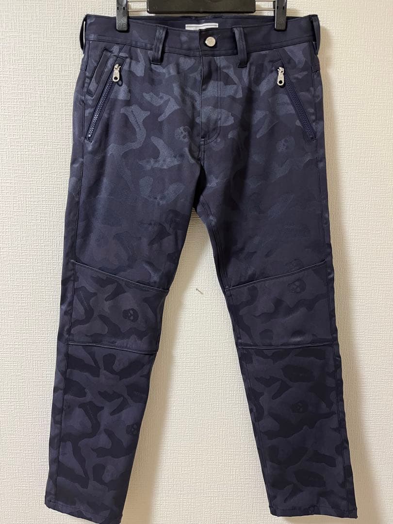 MARK&LONA マークアンドロナ パンツ カモフラージュ 迷彩 ネイビー MARK&LONA マークアンドロナ ストレッチパンツ カモフラ 迷彩柄