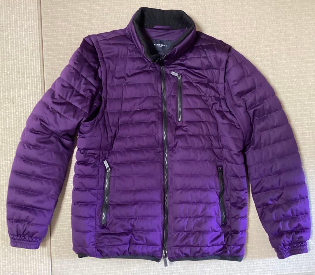 B*1様 BURBERRY GOLF 紫色 ダウンジャケット サイズ3 中古・古着通販】BURBERRY (バーバリー) ダウンジャケット パープル