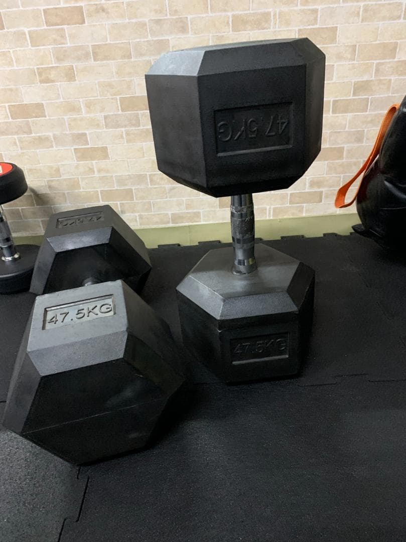 5000円引きヘックス ラバーダンベル　37.5kg 2個