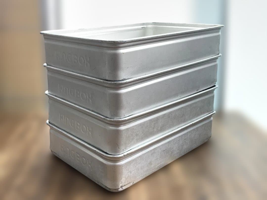 中尾アルミ キングボックス 4点 アルミ製 業務用 番重 大110 N-43-8 キングボックス（大110） 【業務用食材の仕入れなら八面六臂】