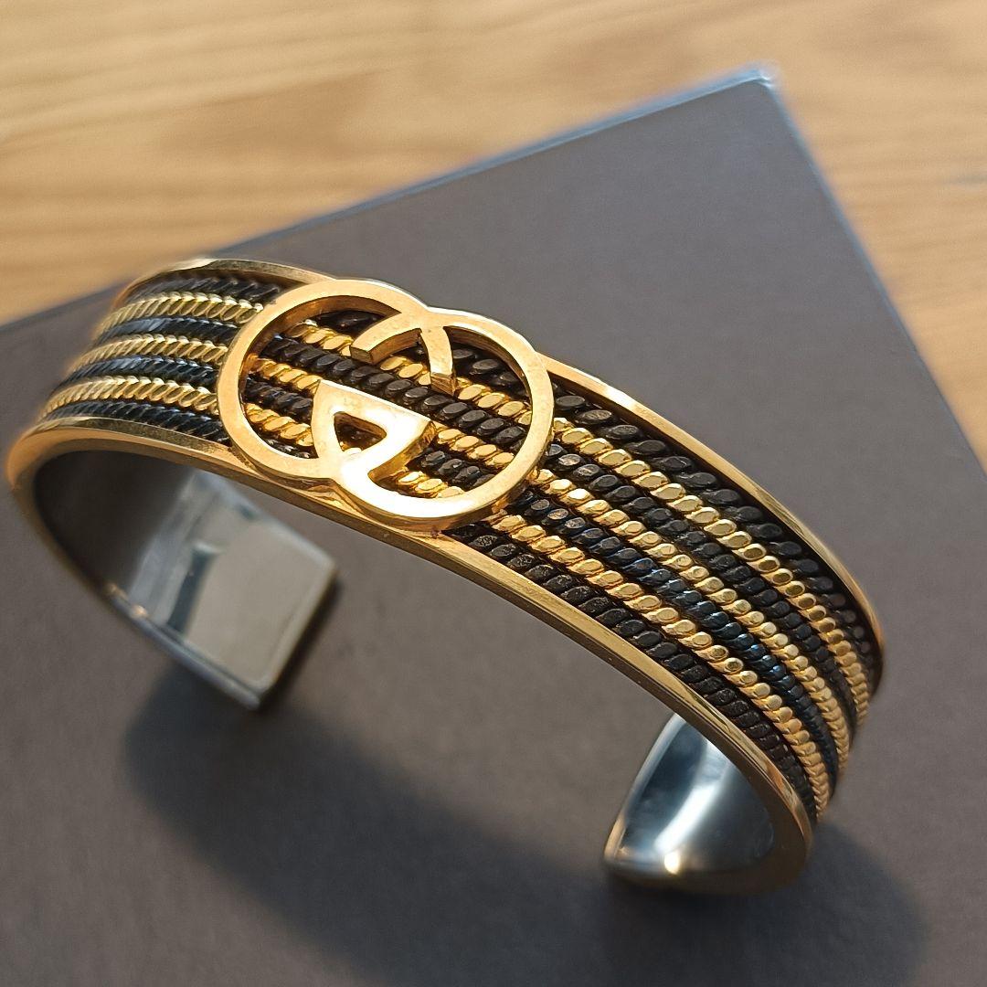 GUCCI バングル　ヴィンテージ　付属品なし GUCCI（グッチ） ブレスレット メンズ 正規品 バングル ダブルG