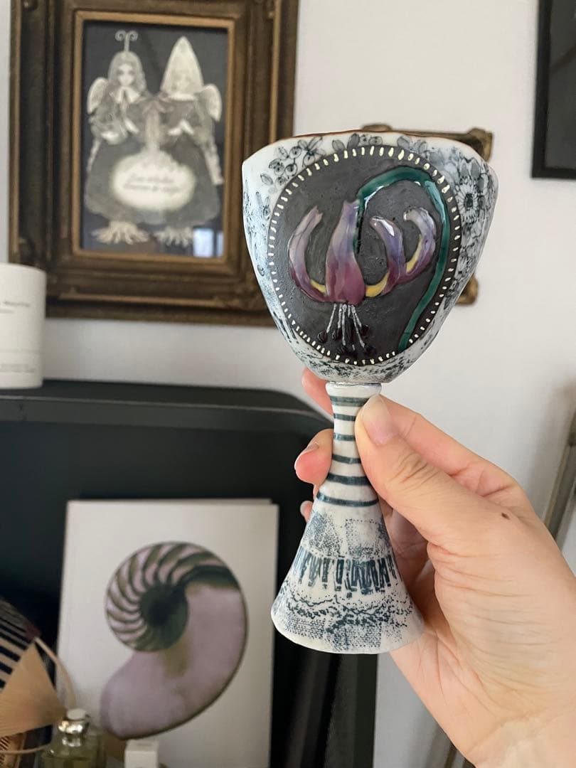 スズキヨウコ作　カタクリの花が美しいゴブレット CATEGORY スズキヨウコ (磁器) | うつわと暮らし 凛 ONLINE SHOP