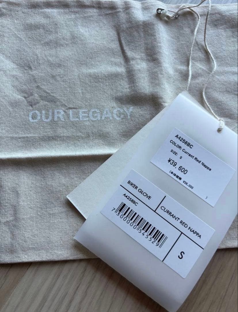 OURLEGACY BIKER GLOVE Currant Red Nappa - メルカリ