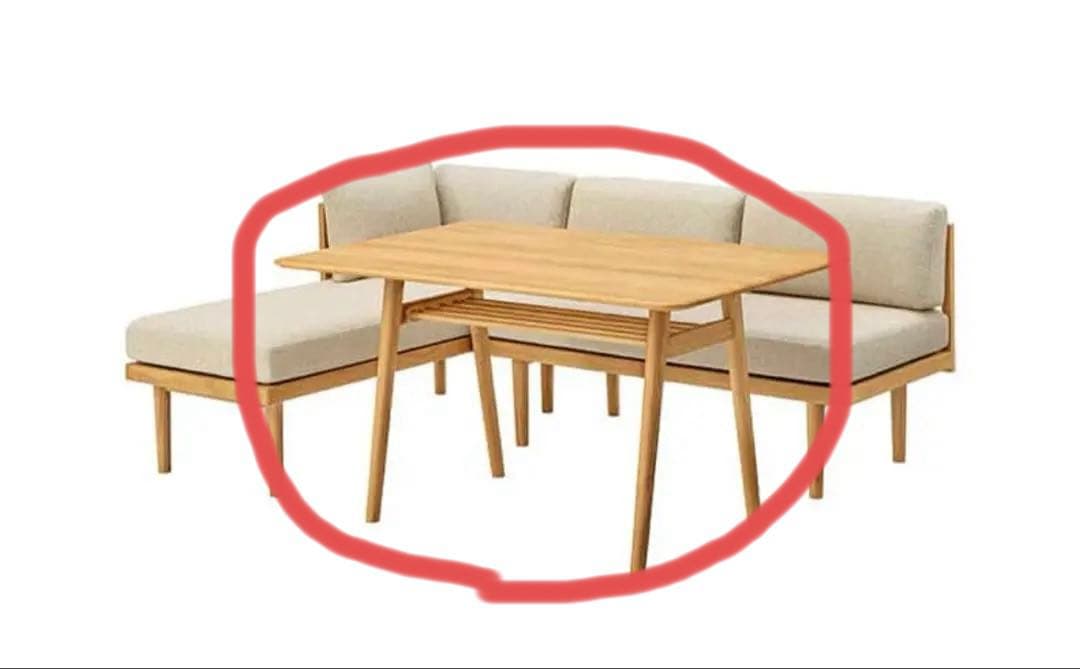 unico KINNA(キナ) ダイニングテーブル W1200 - メルカリ