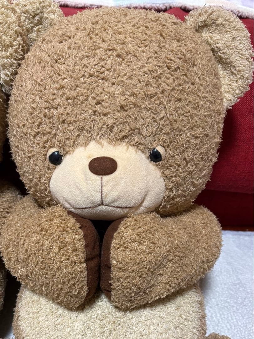 サン・アロー 大きめなテディベア 2体 レトロ くたくた インテリアにも