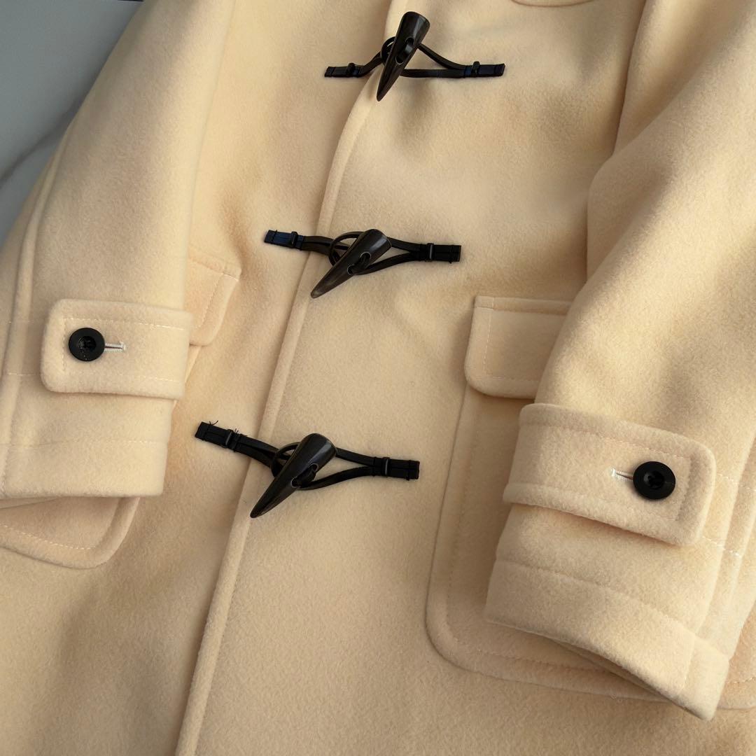 人気 TOMORROWLAND マカフィー ダッフルコート アイボリー ロング