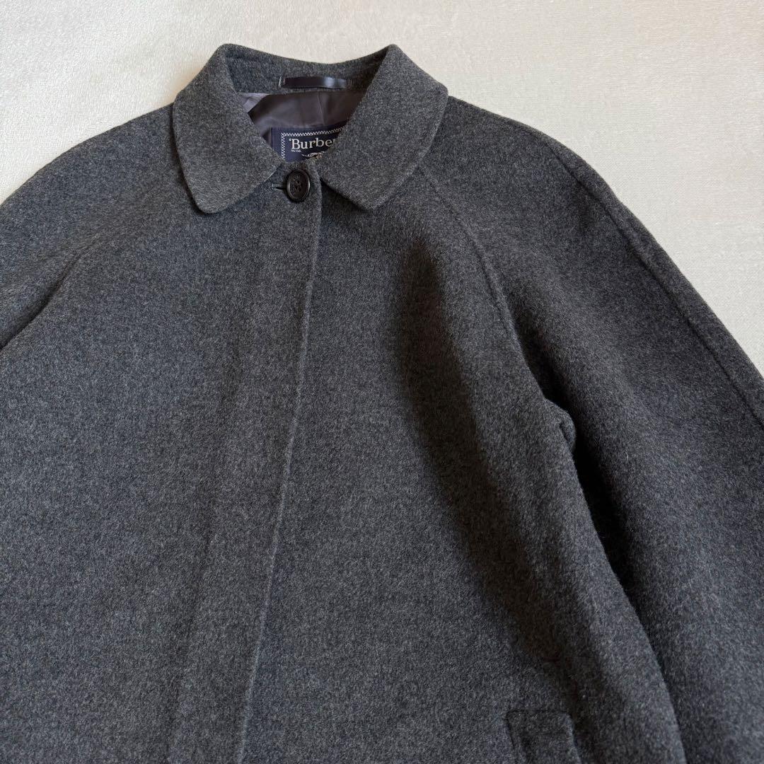 Burberrys ステンカラーコート カシミア混 ビンテージ グレー 40