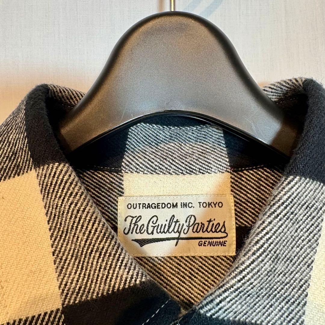 定番】WACKO MARIA フランネルチェックシャツ L 日本製 白黒 - メルカリ