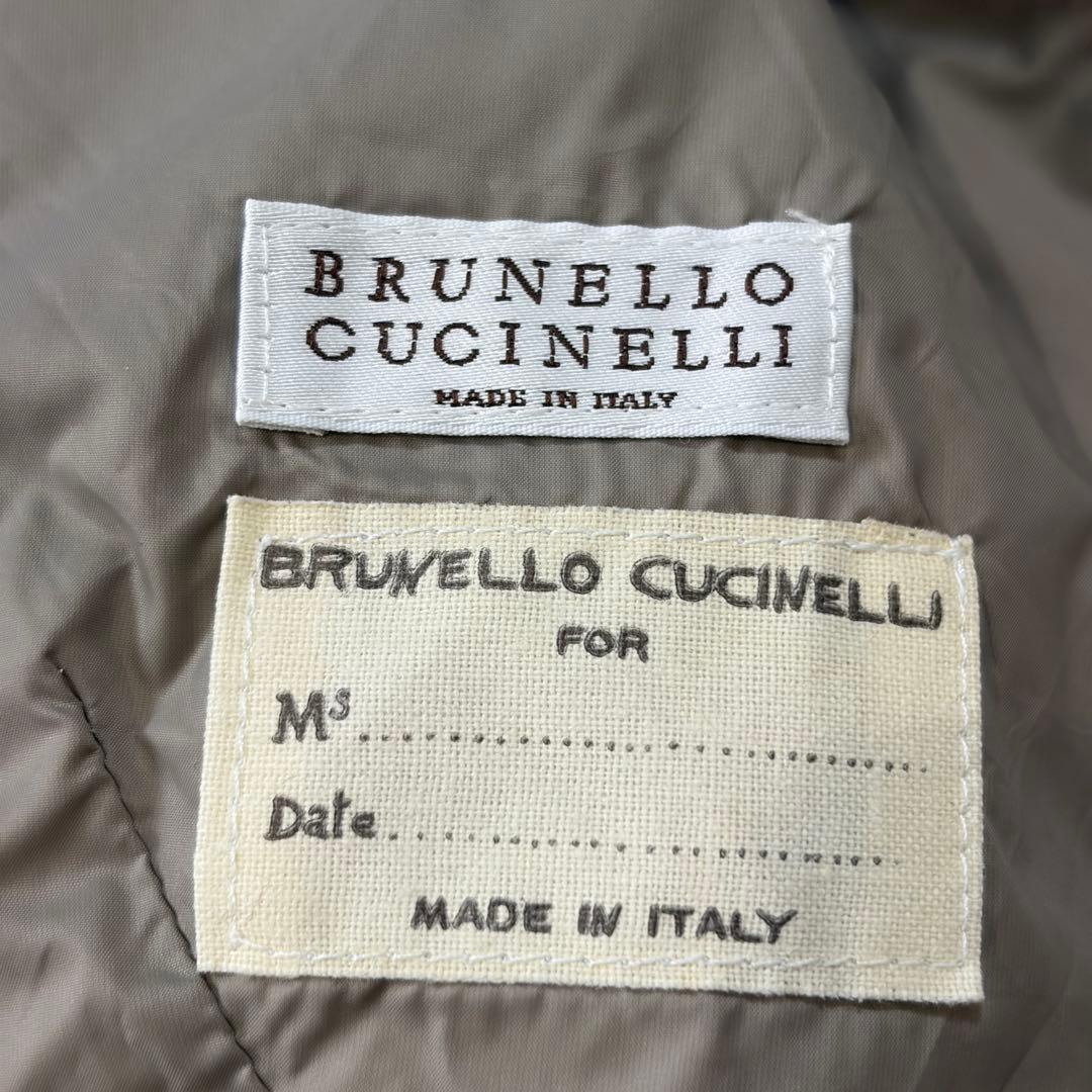 ブルネロクチネリ ショールカラー ライトダウンジャケット リブニット