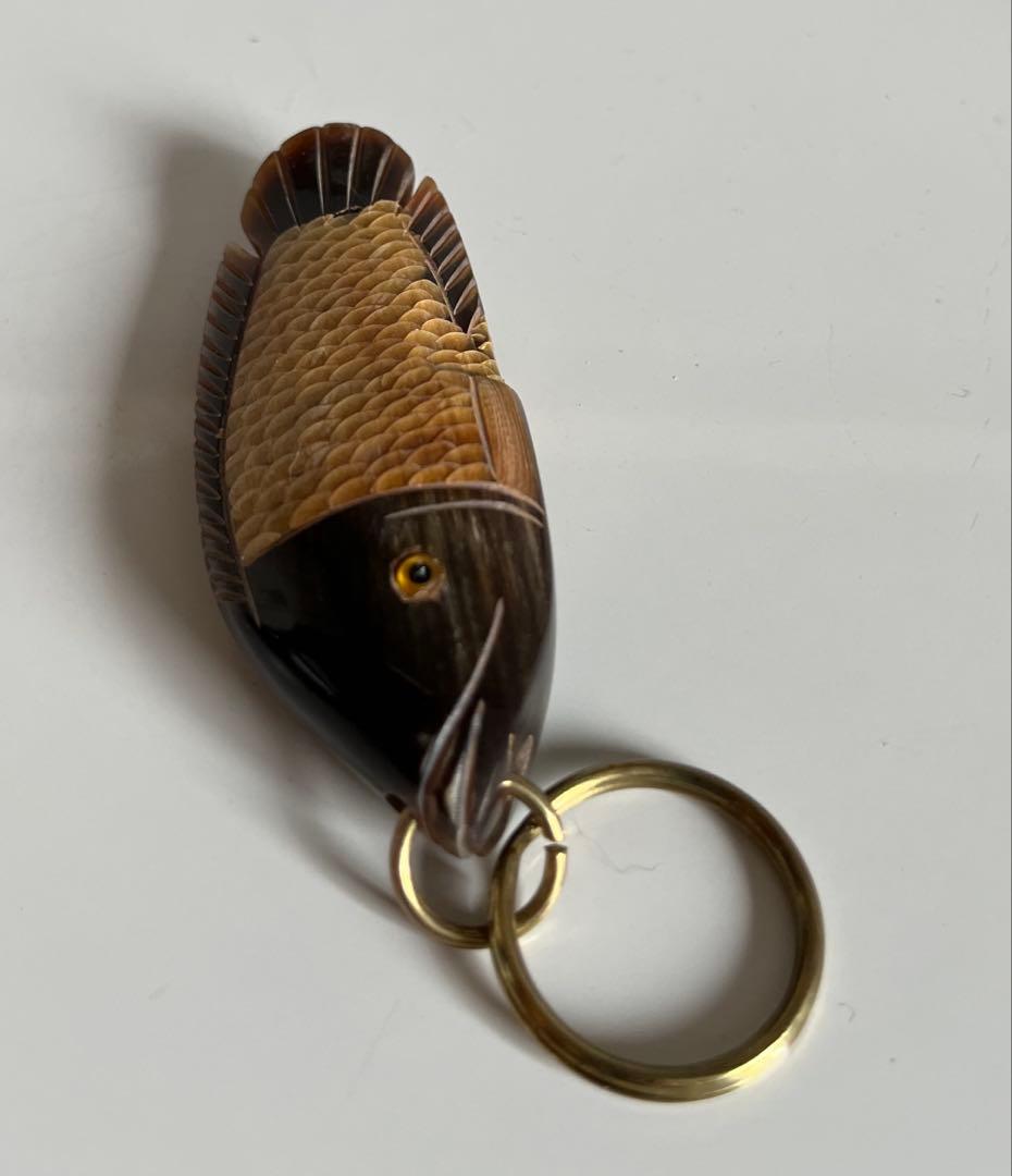 ◇新品未使用◇ 水牛の角 魚の形 キーホルダー ブセナテラス 沖縄
