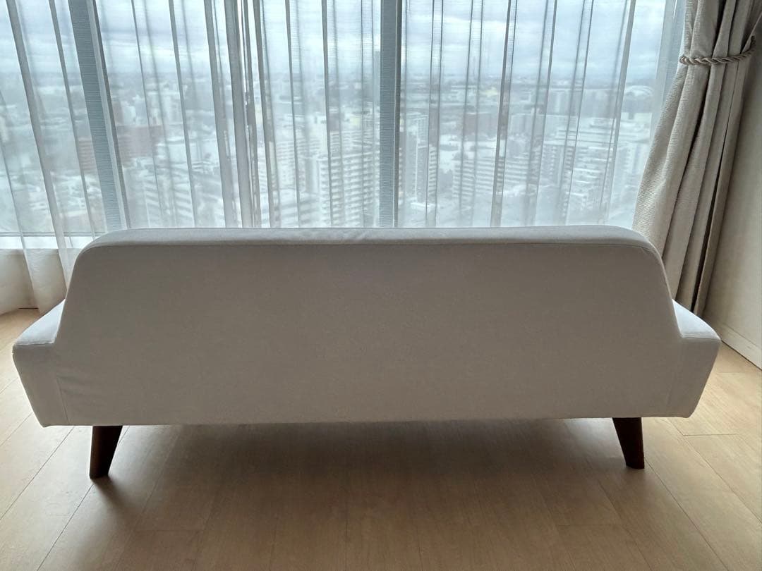 JSK様専用 高級家具POLISソファSOL2P ベージュ/オレンジ替カバー付き